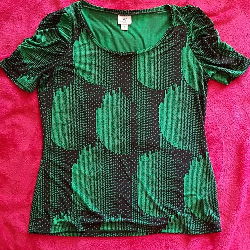 Green & Black top